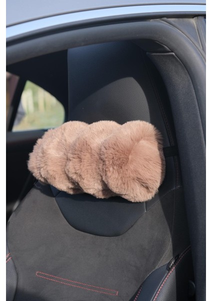 Daisy Kürk Boyun Yastığı Camel fırsatları