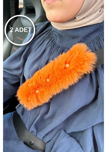 Turuncu Kürk Incili Kemer Konforu Set 2 Adet