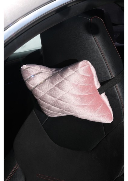 Pudra Kapitone Gümüş Taş Şeritli Boyun Yastığı fırsatları