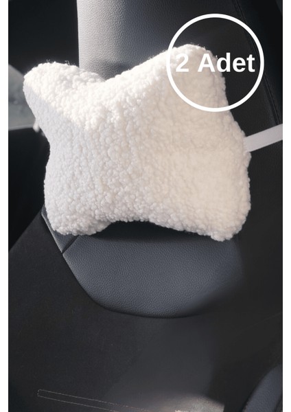 Teddy Boyun Yastığı Beyaz 2 Adet