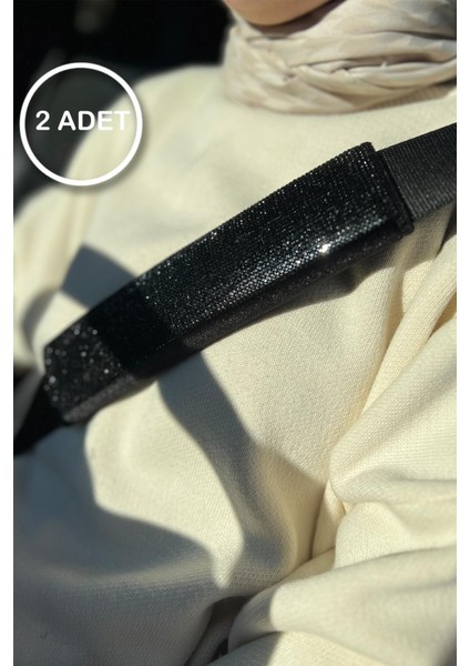 Siyah Taşlı Kemer Konforu Set 2 Adet