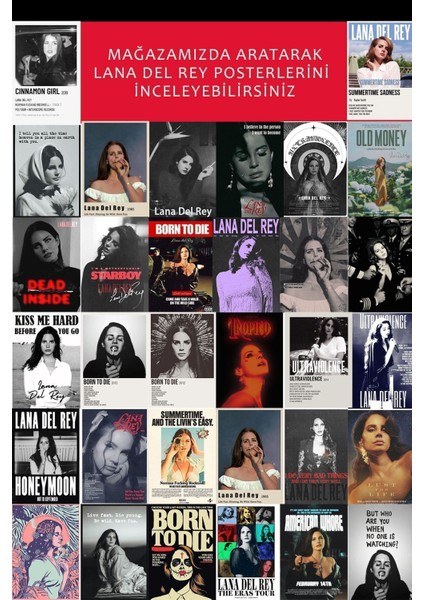 Kağıt Poster Lana Del Rey Baby I Want You Kuşe Kalın (30X42 Cm)