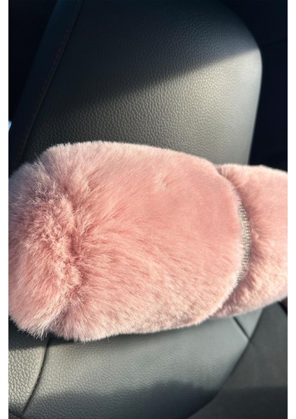 Pudra Kürk Gümüş Taş Şeritli Boyun Yastığı 2 Adet fiyatları