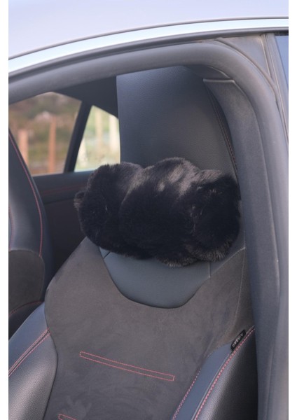 Daisy Kürk Boyun Yastığı Siyah 2 Adet modelleri