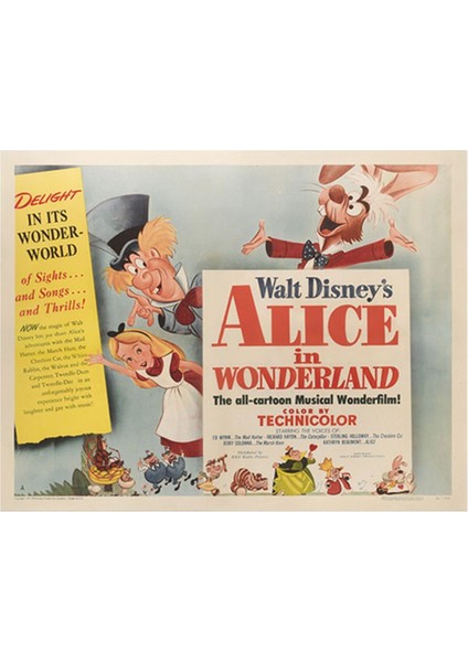 Kağıt Poster Alice In Wonderland Alice Harikalar Diyarında