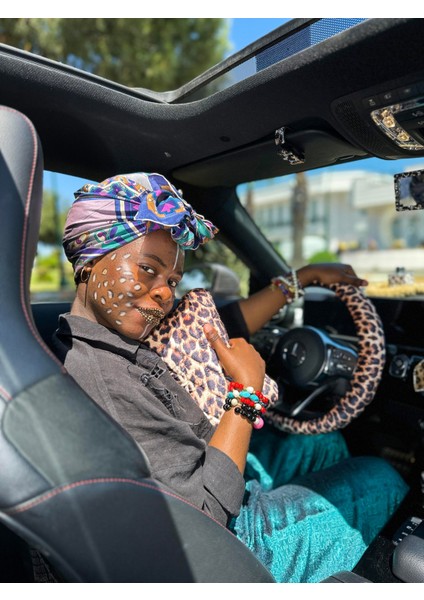 Leopar Kapitone Boyun Yastığı 2 Adet modelleri