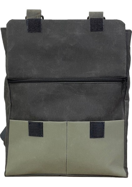 Gurta Sırt Çantası Mumlu Kanvas & Hakiki Deri El Çantası (14 Inç Tablet Notebook Laptop ) 25X31 cm fırsatları