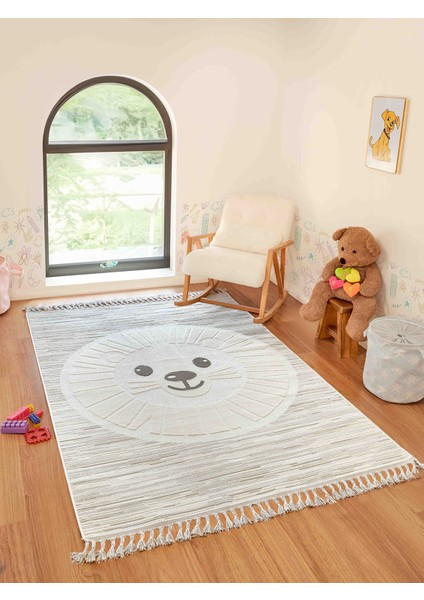 Kids KI004 Çok Renkli Yumuşak Dokulu Salon Mutfak Koridor Oturma Odası Yolluk Halı Makine Halısı