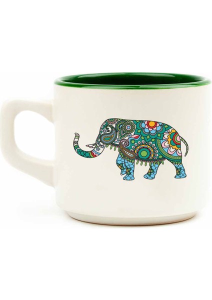 Etnik Fil Beyaz Venüs Kupa - Hediyelik Kupa Fincan Mug