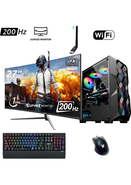 Vol/beat Y Ryzen 7 3700X 16GB 256GB M.2 Nvme Rtx 2060S 8gb 27" 200Hz Oyuncu Masaüstü Bilgisayarı