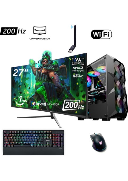 Walrein Y Ryzen 7 3700X 16GB 512GB M.2 Nvme Rtx 2060S 8gb 27" 200Hz Oyuncu Masaüstü Bilgisayarı