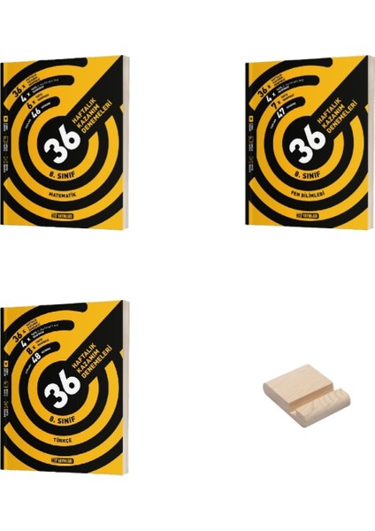 (Sınıf: 8) Lgs Matematik Fen ve Türkçe Haftalık Kazanım Denemeleri 3'lü Set (Telefon Tutucu)