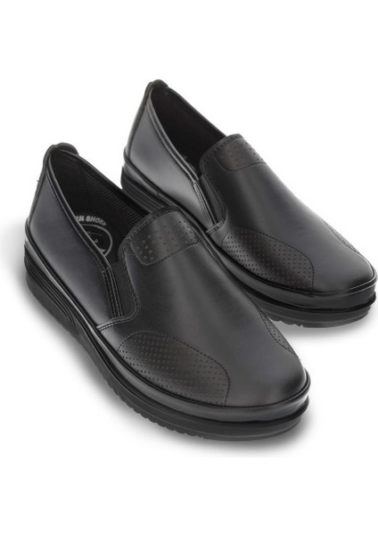 Kadın Comfort Taban Rahat Ayakkabı Yanı Lastik Detaylı Tam Kalıp Günlük Ayakkabı