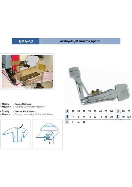 Arabiye Çift Kıvırma Apara 55X17MM / Uma-43