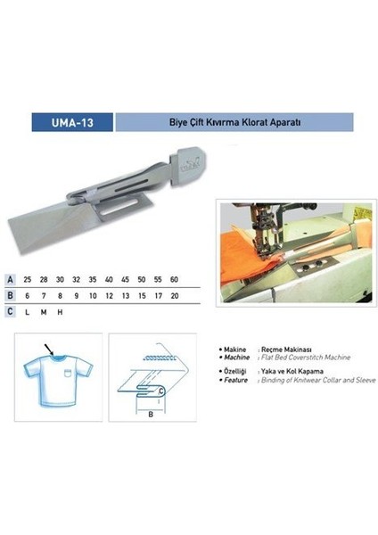 Biye Çift Kıvırma Klorat (Etek) Apara 25X7MM / Apr 13-R
