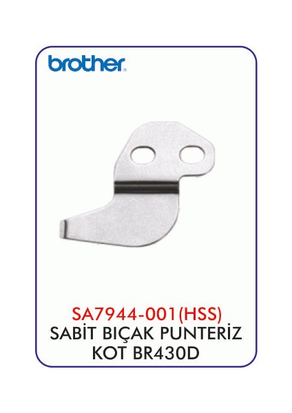 BR430D Punteriz Kot Sabit Bıçak (Hss)