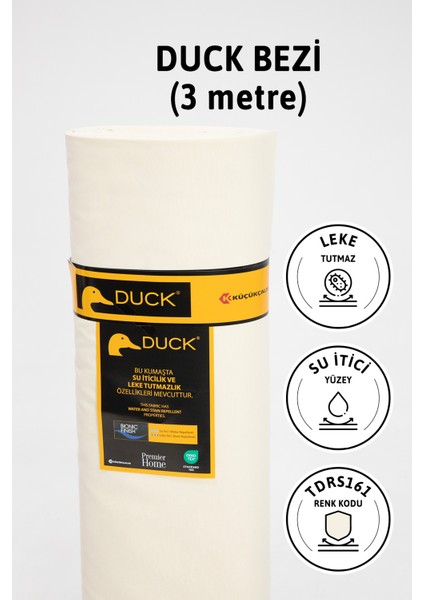 Premier Metrelik Duck Keten Kumaş Su Itici Bez 3 Metre TDRS161 -