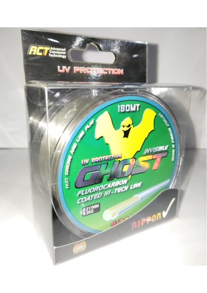 Ghost 180 mt Fluorocarbon Misina - 0,21 mm