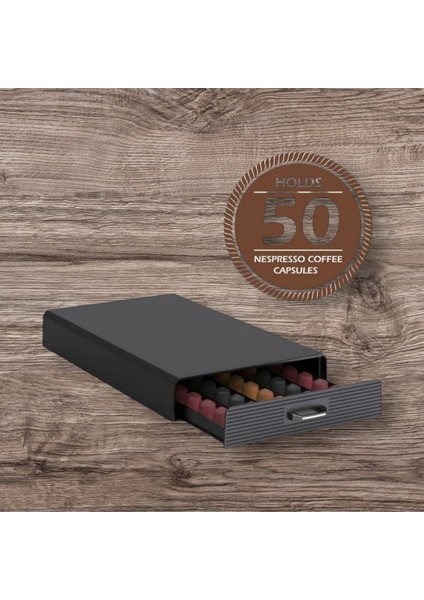 Nespresso Kapsül Kahve Standı Çekmeceli 50 Kapsül Kapasiteli Nespresso Jacobs Uyumlu fiyatları