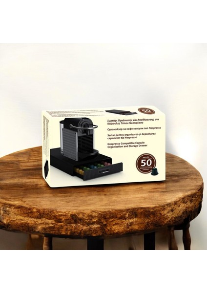 Nespresso Kapsül Kahve Standı Çekmeceli 50 Kapsül Kapasiteli Nespresso Jacobs Uyumlu modelleri