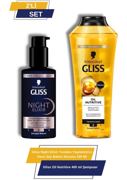 Night Elixir Gece Saç Bakım Serumu - Oil Nutritive 400 ml Şampuan