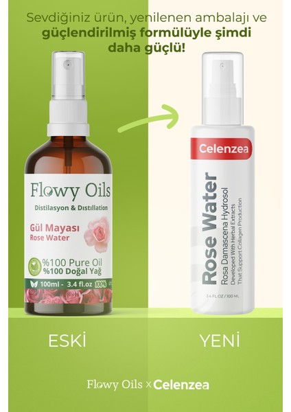 Gül Mayası Aydınlatıcı & Gözenek Sıkılaştırıcı Gül Suyu Cilt Yenileyici Gül Hidrosolü 100ML fiyatları