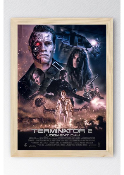 Terminator 2 Çerçeveli Tablo - Terminatör Film Posteri Tablo