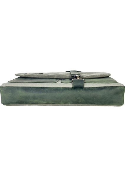 Halwara Mumlu Kanvas & Deri Postacı Çantası (Messenger Bag) 22X31 cm / 13 Inç fırsatları