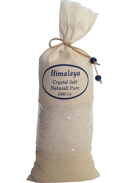 Himalaya Tuzu 1 kg Bez Torbada İri Taneli Beyaz Renk Himalaya Tuz granül