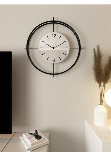 (Büyük Boy - 55*55 cm) Siyah Deluxe Ledli(Pilli) - Beyaz Göbek - Modern Dekoratif Metal Duvar Saati fırsatları