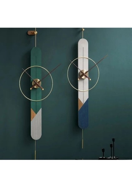 Yeşil Endless Masif Lake Metal Duvar Saati , Modern Dekoratif Metal Lake Duvar Saati