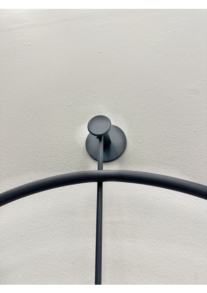 (Büyük Boy - 50*75 cm) - Antrasit Luxry Şefaf Cam Metal Dekoratif Camlı Lüx Duvar Saati