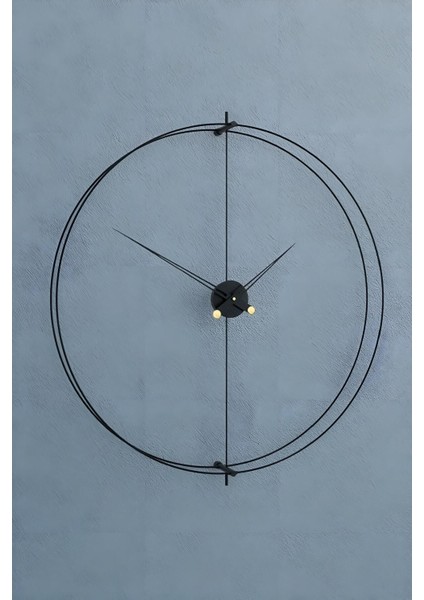 Timelock x xl 80 cm Siyah Modern Dekoratif Metal Duvar Saati
