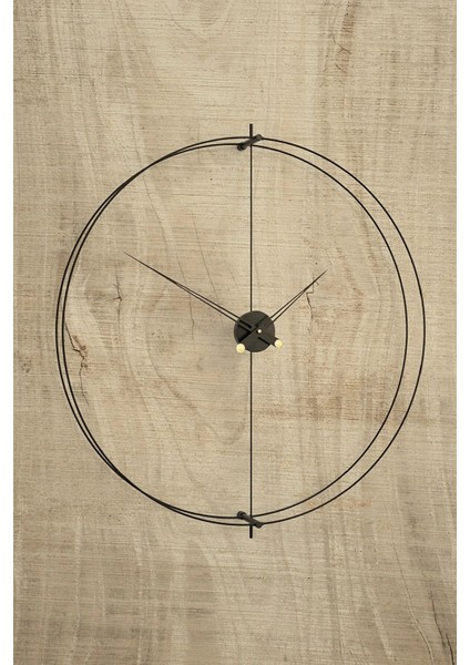 Timelock x xl 80 cm Siyah Modern Dekoratif Metal Duvar Saati
