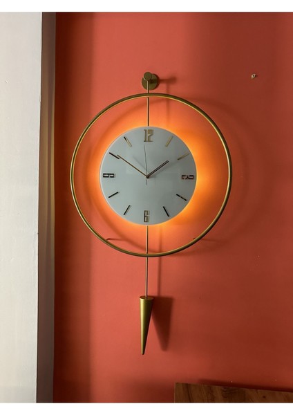 (Büyük Boy- 50*90 cm) Gold Masippi Kristal Serisi (Pilli Led) , Modern Dekoratif Metal Duvar Saati indirimleri