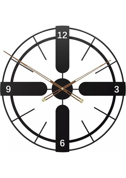 75 cm x xl Italyan Tasarım Jihati Metal Duvar Saati , Modern Dekoratif Metal Duvar Saati