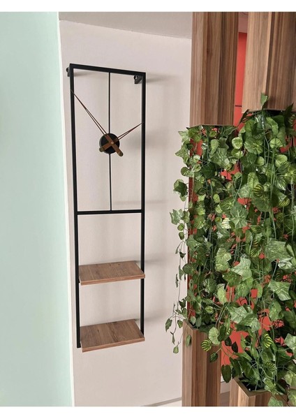 Duvar Saati Kitaplık , Modern Dekoratif Raf Kitaplık Metal Duvar Saati