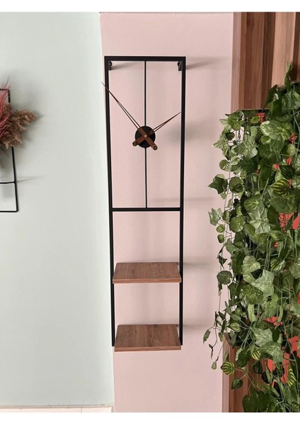 Duvar Saati Kitaplık , Modern Dekoratif Raf Kitaplık Metal Duvar Saati