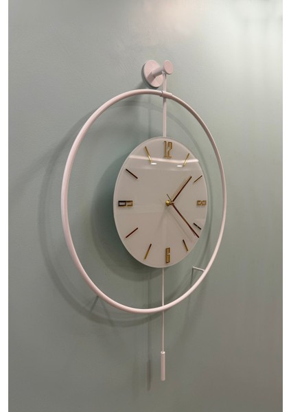 (XXL-60*80 cm)- Beyaz Timelles - Pilli LED Sistemi - Metal Duvar Saati modelleri