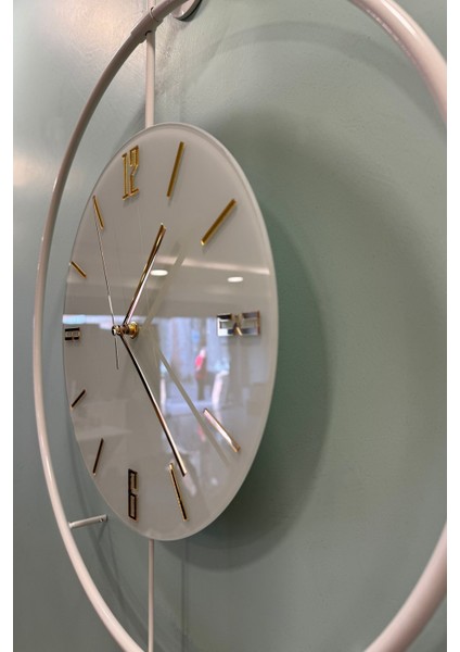 (XXL-60*80 cm)- Beyaz Timelles - Pilli LED Sistemi - Metal Duvar Saati indirimleri