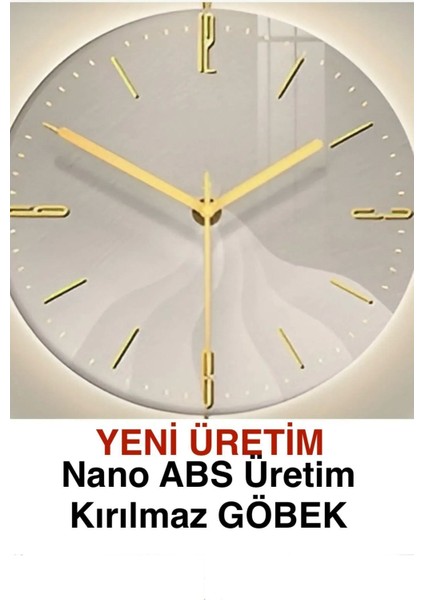 (Orta Boy-37*80 cm)Masippi Siyah (Beyaz Abs Kadran) Pilli LED - Metal Dekoratif Duvar Saati modelleri