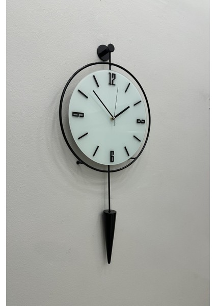 (Orta Boy-37*80 cm)Masippi Siyah (Beyaz Abs Kadran) Pilli LED - Metal Dekoratif Duvar Saati fırsatları
