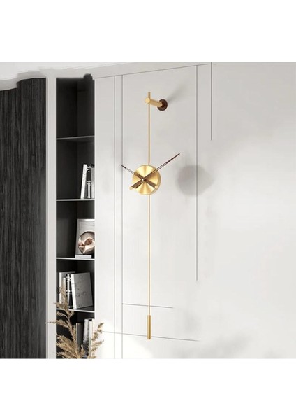 Camsız Premium Gold Gravity Metal Duvar Saati , Modern Dekoratif Duvar Saati