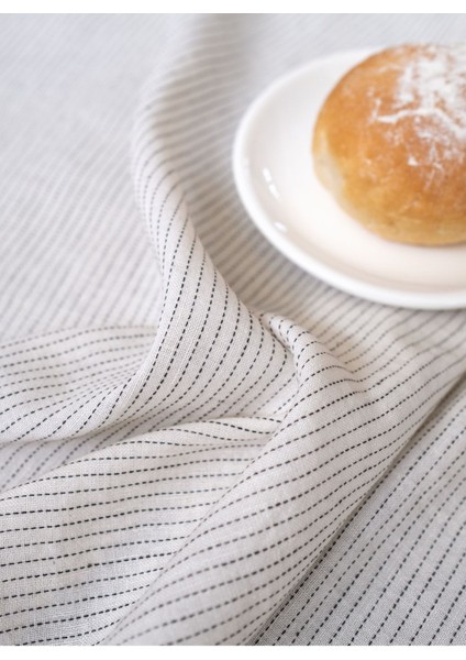 Pin Stripe Keten Mutfak Havlusu 2'li Beyaz 50 x 76 fırsatları