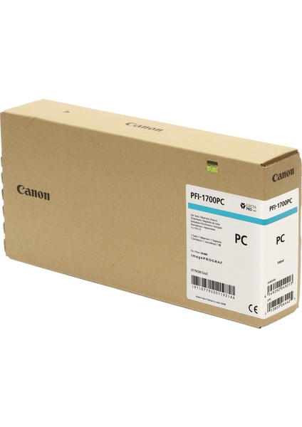 ® Canon PFI-1700 Pc (Photo Cyan) Fotoğraf Mavi Plotter Orijinal Mürekkep Kartuş 700 Ml. (0779C001)