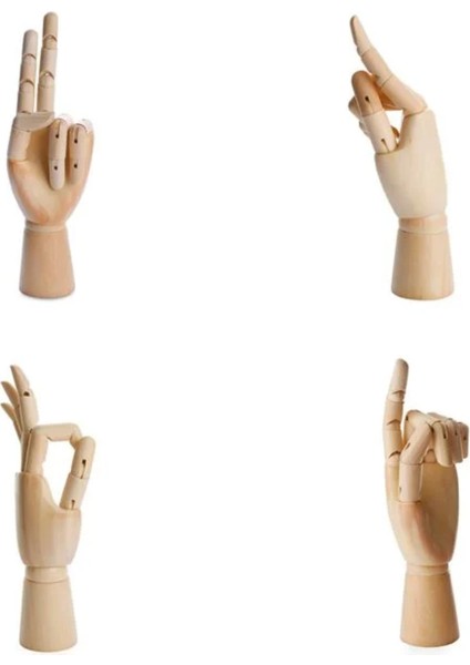 Dekoratif El Ahşap Insan El Tamamen Parmaklar Haraket Edebilir Obje 25 cm fiyatları