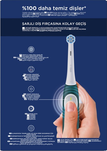 iO 2 Şarjlı Diş Fırçası - Yeşil, Seyahat Kabı ile