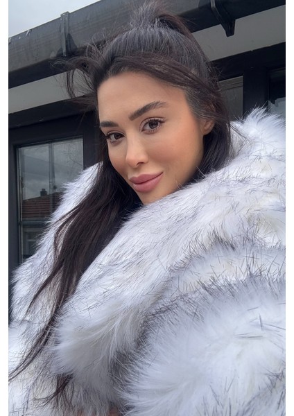 Premium Ingiliz Yaka Mob Wife Suni Kürk Maxi Kadın Kaban modelleri