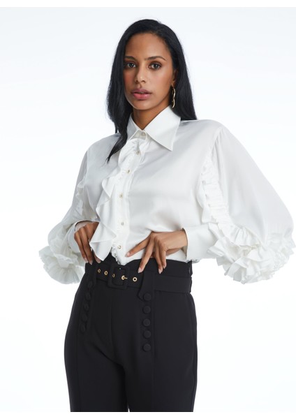 Kadın Yüksek Bel Pantolon - Kemer Detaylı - Modern ve Şık - Ofis ve Davetler Için Pantolon indirimleri