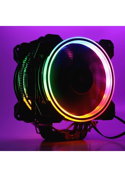 Freezer X128 2x12cm FRGB LED Intel & AMD Uyumlu PWM Fanlı 4x Isı Borusu İşlemci Soğutucu (DKCCX128)